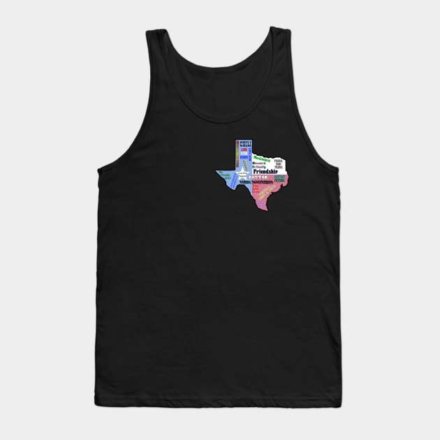 Texas State Symbols Tank Top by rand0mity